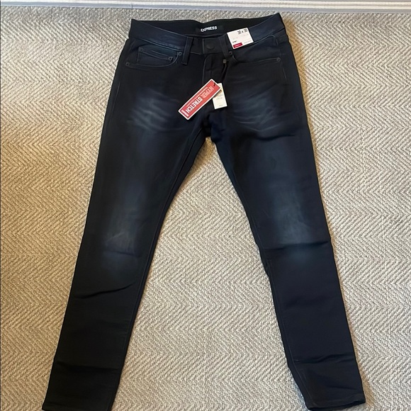 NWT Express hyper stretch Dark Blue Jeans - Picture 1 of 7